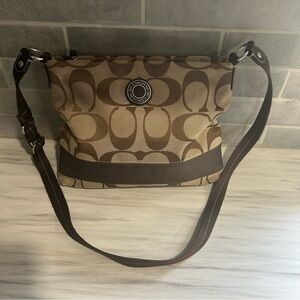 Coach‎ Brown C canvas Large Crossbody